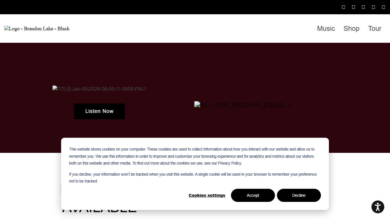 Official Website Brandon Lake